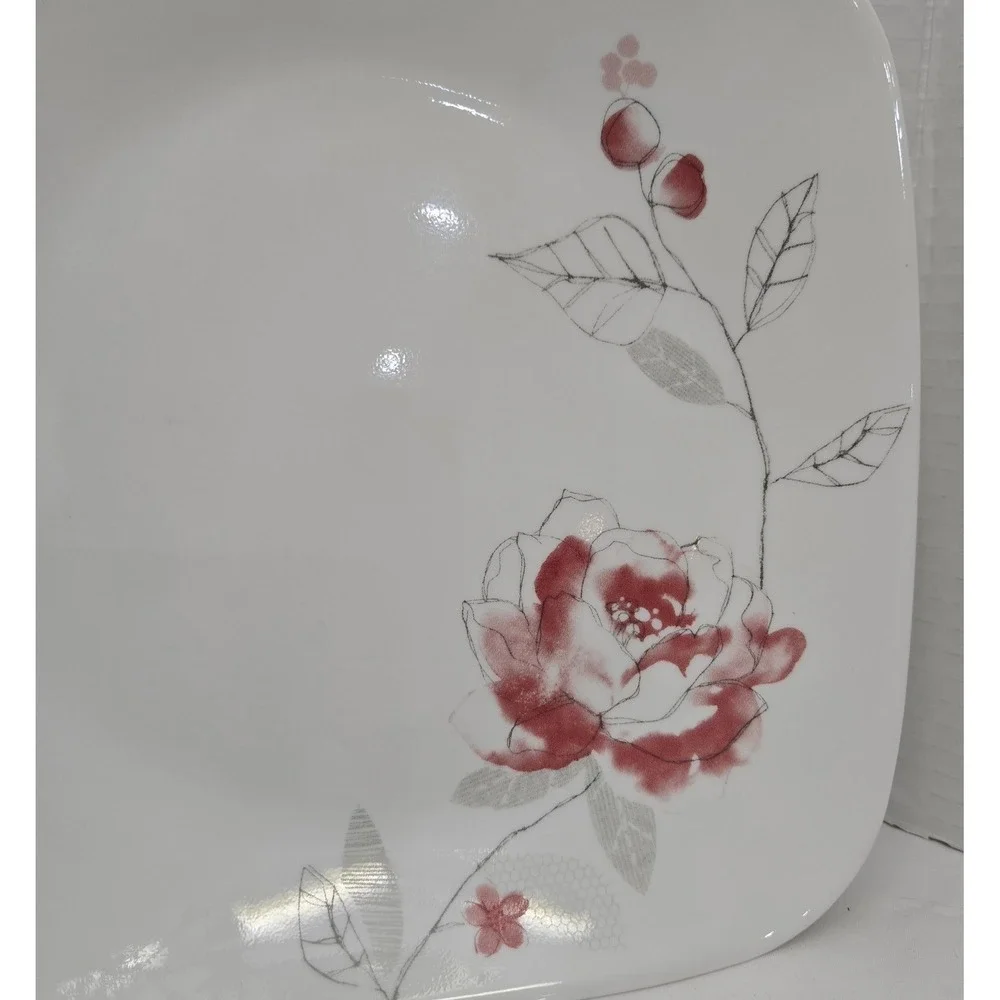SET OF 2 (Two) CORNING CORELLE VITRELLE - BLUSHING ROSE - ~ 9